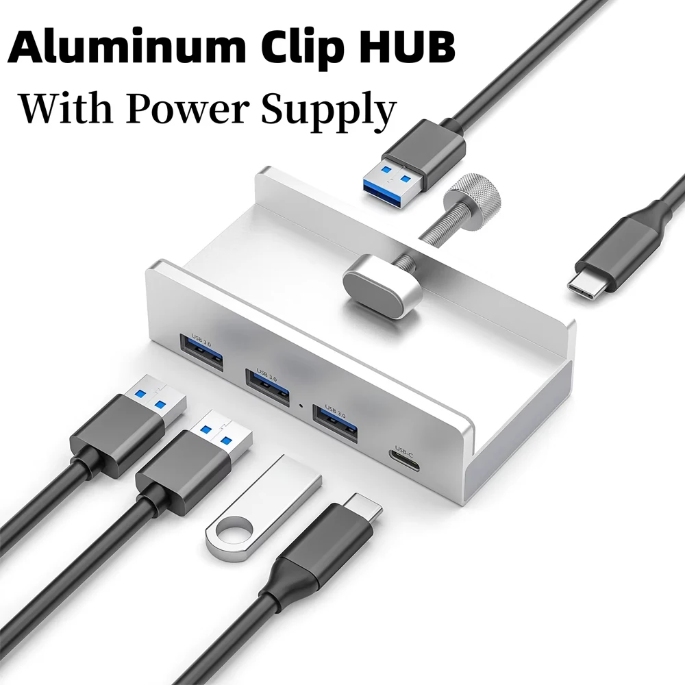 Пользовательский внешний адаптер из алюминиевого сплава Multi USB Splitter для ноутбука настольного компьютера со слотом карт AUX TF