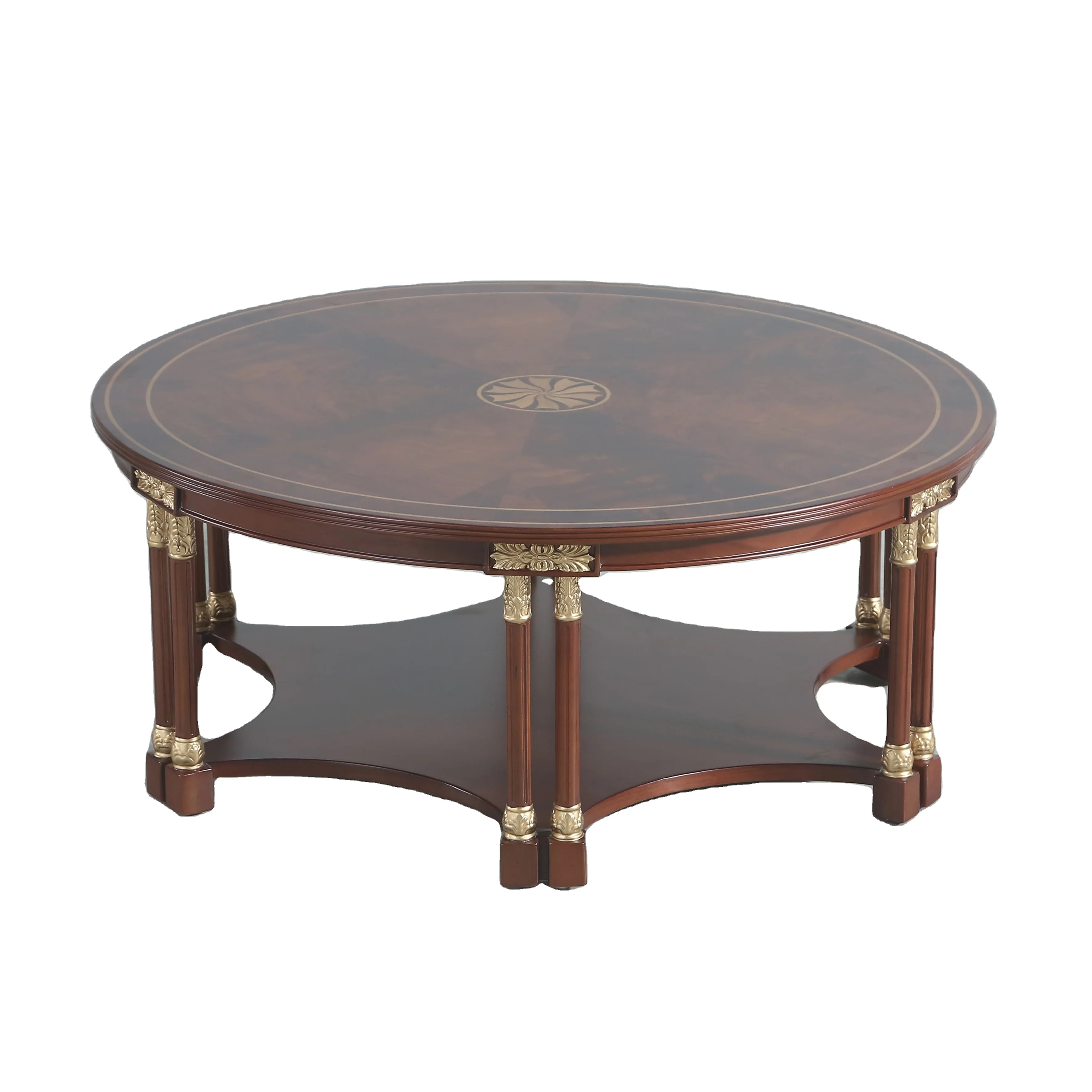 oak birch Wholesale price American birch corner Fashion senior living room pure hand-carved solid wood parquet coffee table