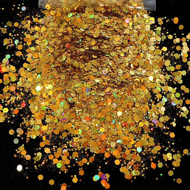 Wholesale 50g Flatback Resin Glitter Powder For Tumblers Shoes Bags Garments Nail Art with Glue Technics