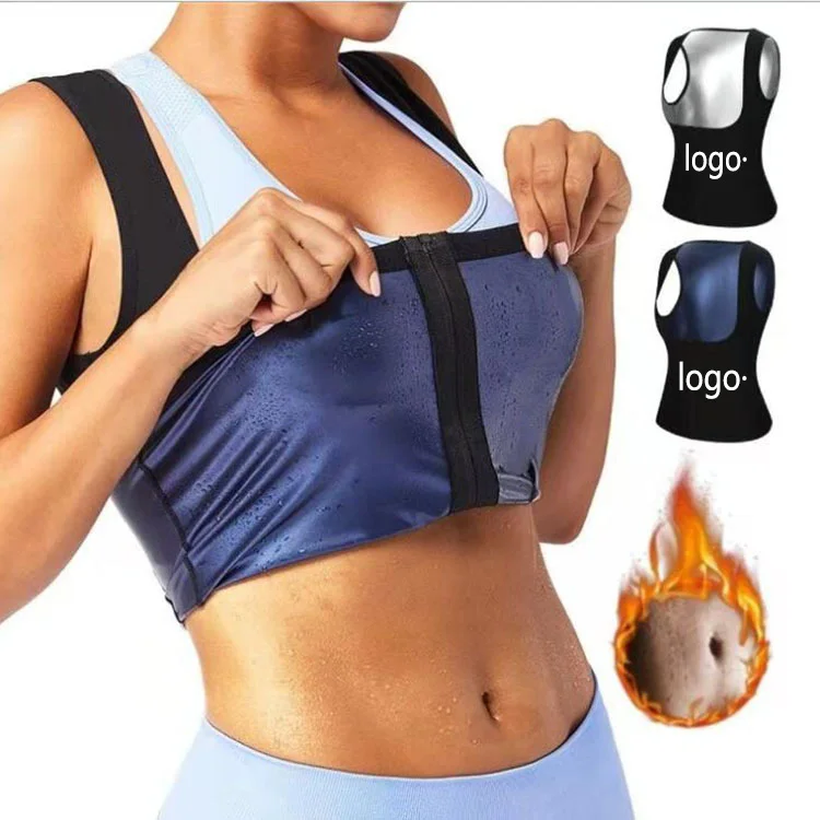 2022 Best-Selling High Quality Weigh Loss Sweat Vest Tank Top Body Shaper Fitness Sauna Vest For Women With Zipper Sauna Vest