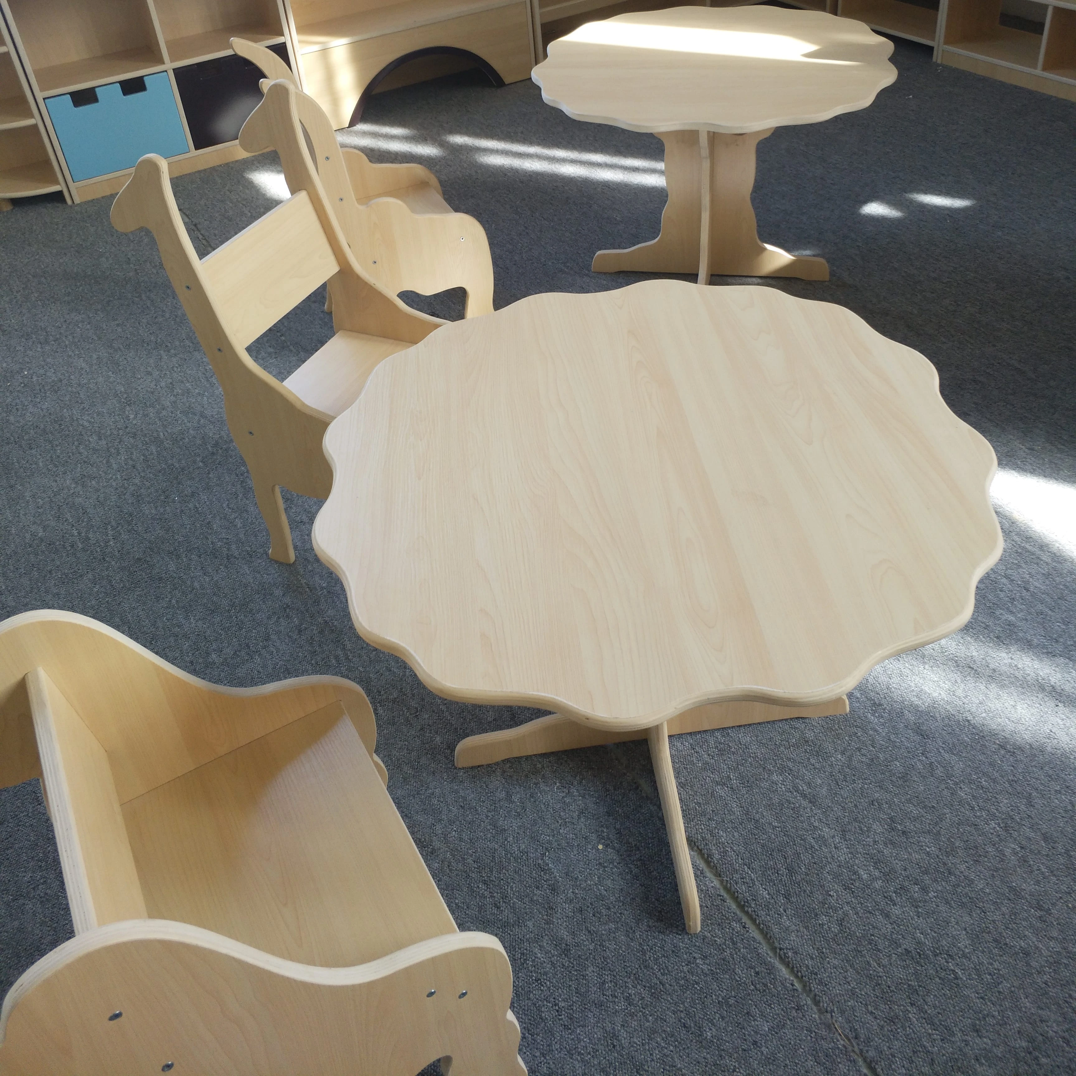
Wood Table And Chair For Toddler Kids Under 3 Years Customized Height Eco-friendly Wood Furniture For Family 