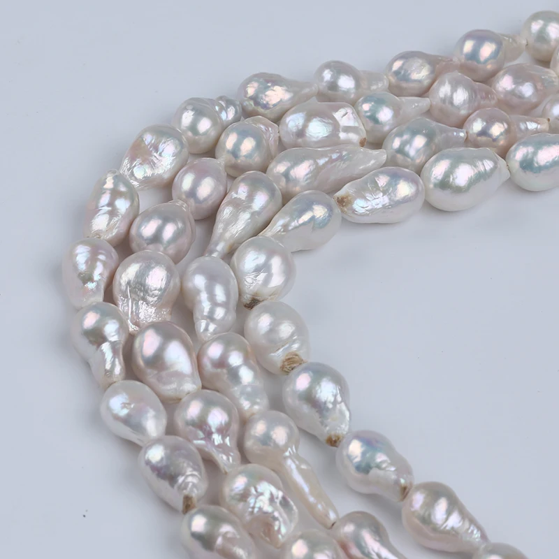 Zhuji 11-14mm A White  Natural Freshwater  Baroque Shape Pearl For Jewelry Making