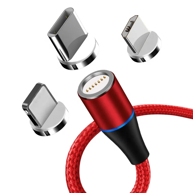
 3 А Быстрая зарядка Магнитный 3 в 1micro usb c зарядный Дата-кабель 100 см логотип под заказ нейлоновый плетеный кабель type-c кабель для iphone 11  