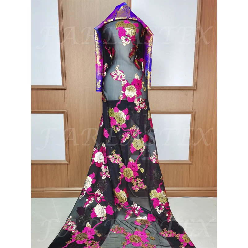 Wholesale Garbasar Classical Design Silk Multicolor silk dirac somali velvet fabric for somali dirac Best faransawi silk chiffon
