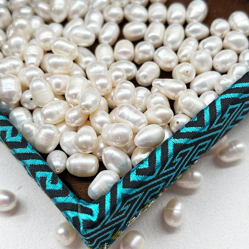 bulk loose genuine fresh water rice pearls stones color beads by the kilos for jewelry making Customized drilling size perle