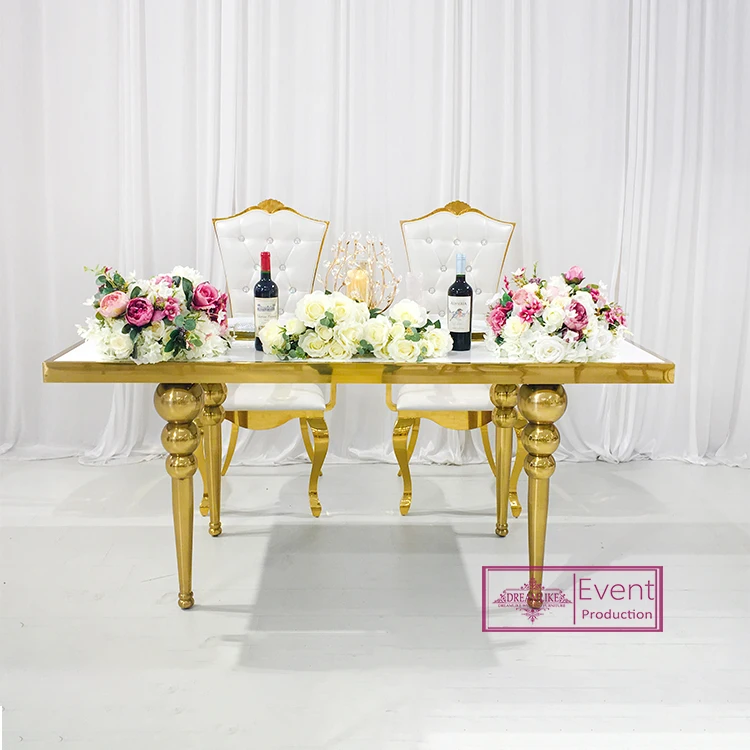 Wedding events long metal banquet table dining room furniture for dining