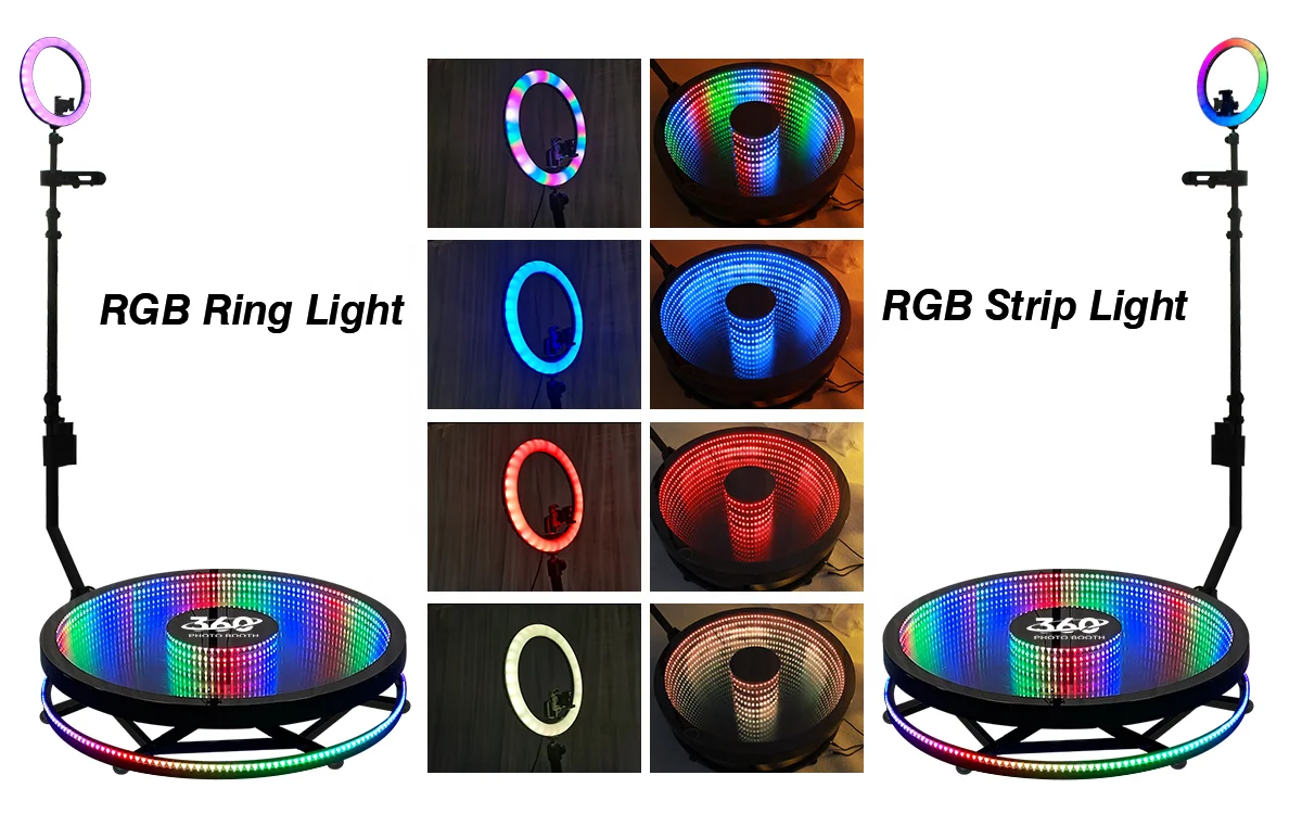 100cm 6 People 360 Degree Video Photo Booth 360 Photo Booth Automatic 360 Degree Camera ipad Phone Photography