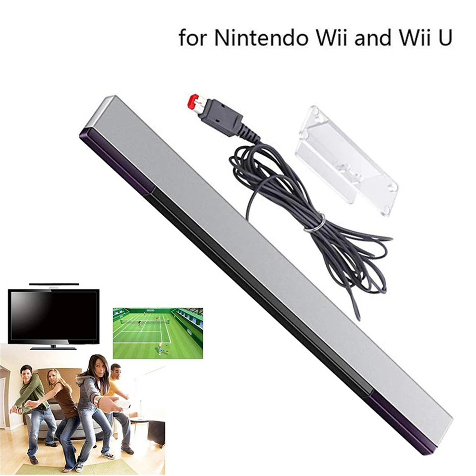 NS Wireless Sensor Remote Bar For Wii Receiver Sensor Bar For wii Infrared IR Signal Ray Sensor Wired Motion Wii U Receiver Bar