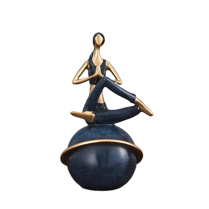 Nordic Ins Style Ladies Yoga Crafts Ornament Home Decoration Living Room Sculpture