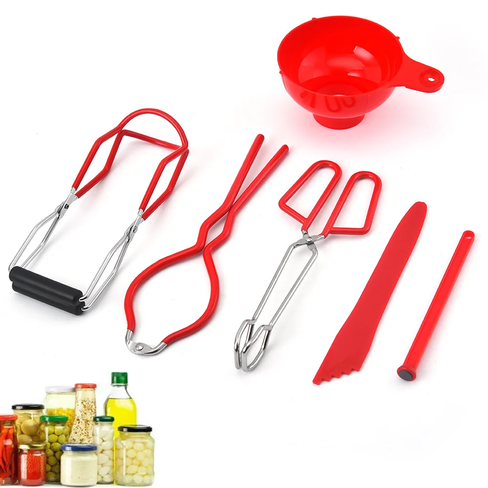 kitchen Home Jam Maker Tools 6 Piece Canning Kit Lid Lifter Bubble Popper Canning Supplies Starter Kit DIY Jam Making Helper