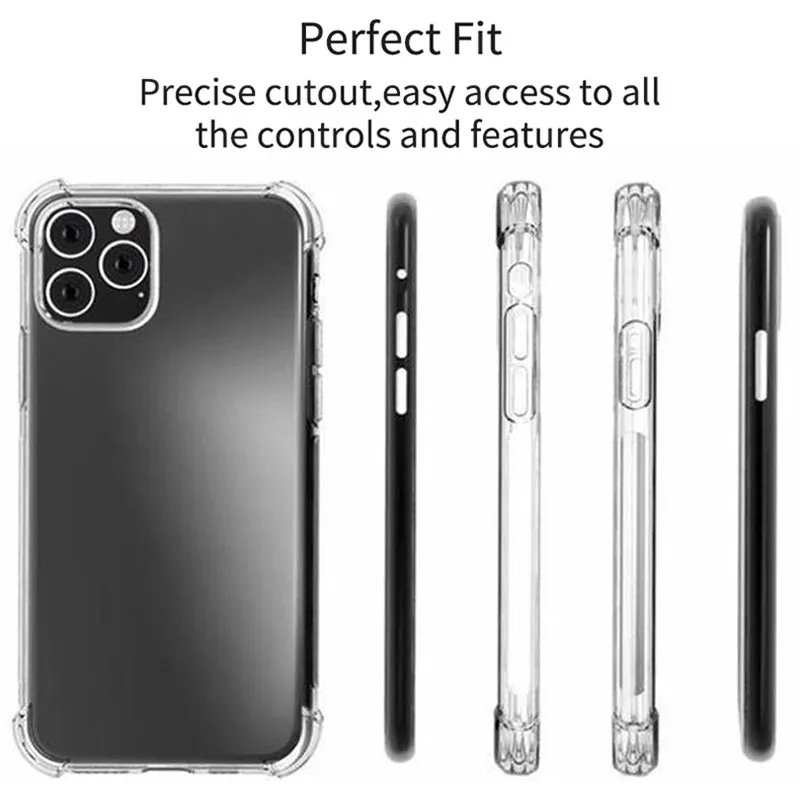  Чехлы для телефонов iPhone 13 Кристально Прозрачная мягкая задняя крышка из ТПУ 12 11 PRO XR XS Max 7 8 чехол мобильного