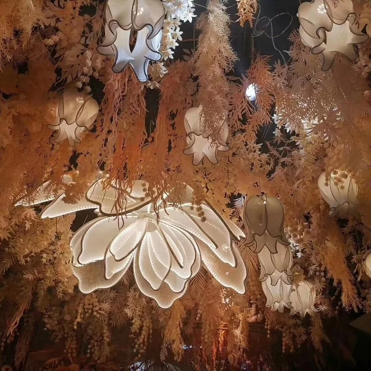 2019 новый дизайн, двойное использование, светодиодные большие цветы, подставка, потолочное украшение, украшение для свадебной вечеринки