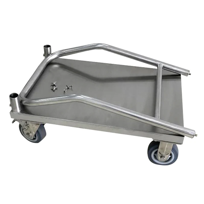 Custom wholesale high quality hand trolley Industrial stainless steel customized folding platform trolley