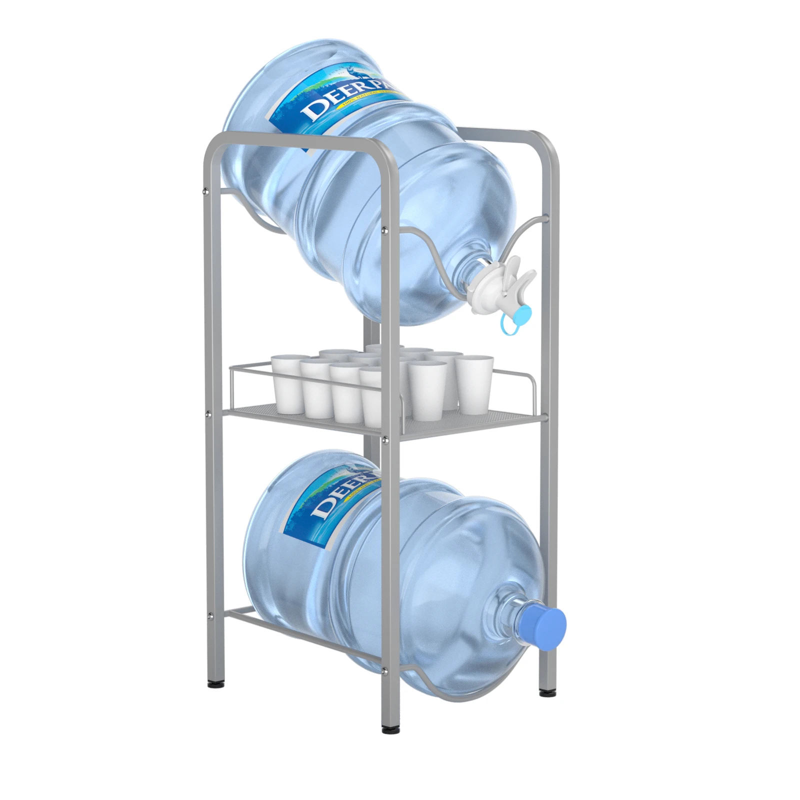 Металл с порошковым покрытием 3-шин 5-галлонная бутылка напольное покрытие для бутылки водой стеллаж