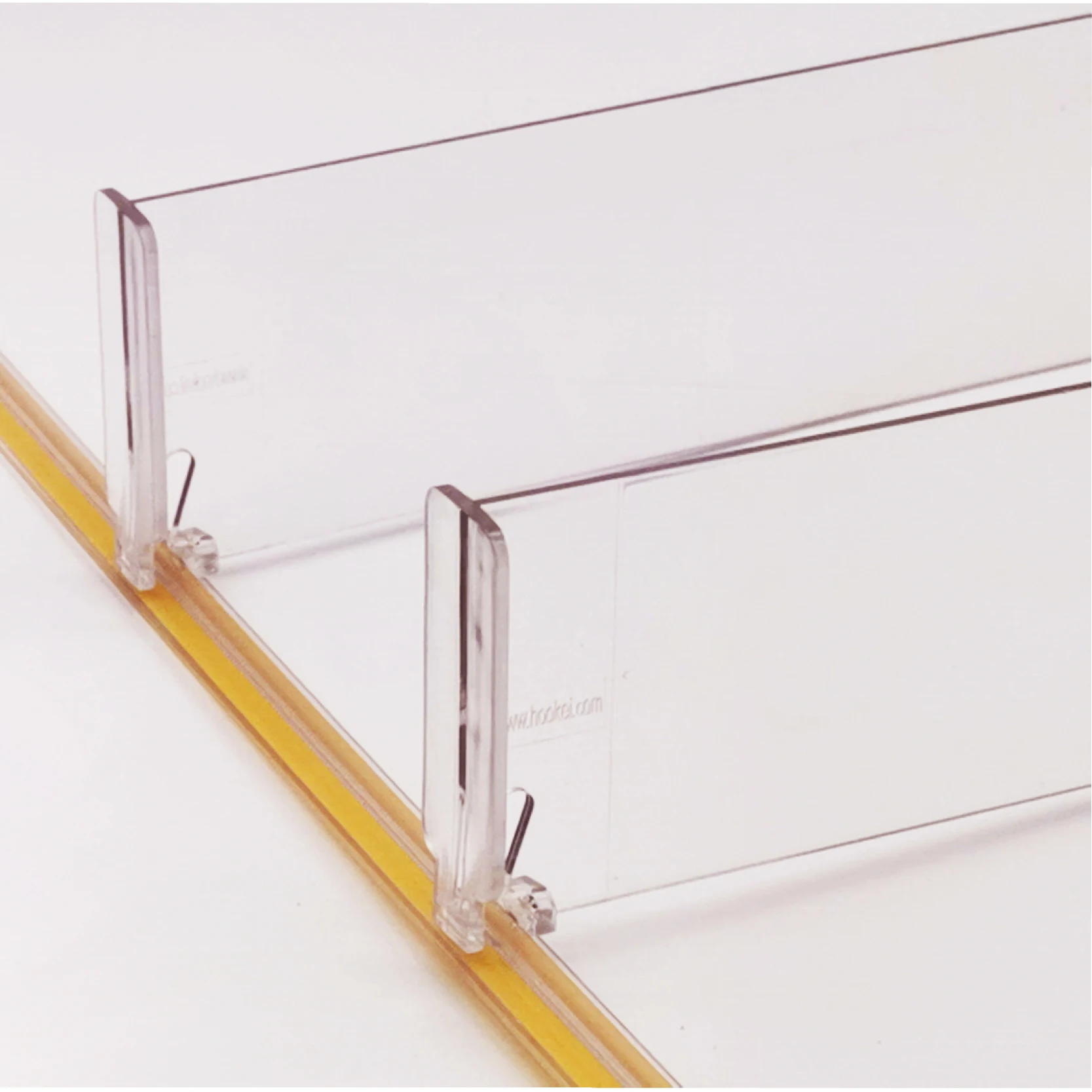 Shelves Stopper Rails Clear Plastic Product L Shape Breakable Magnetic Shelf Divider for Supermarket Grocery