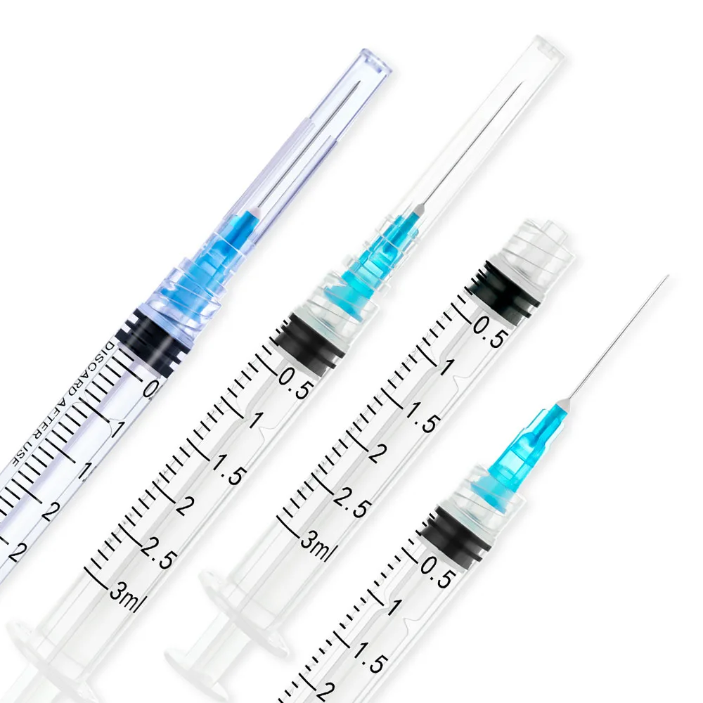 Syringe 1ml 2ml 3ml 5ml 10ml 20ml 50ml 60ml luer lock slip plastic medical disposable syringe with needle