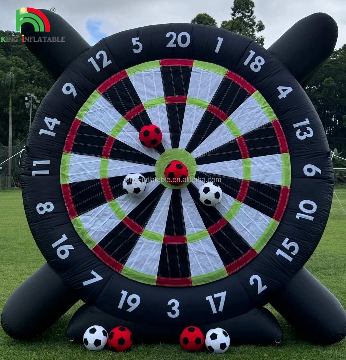 10x10x4.6ft Inflatable Soccer Darts Board Giant Soccer Darts with 8 Soccer Ball,Blower for Inflatable Kick Dartboard Sport Game