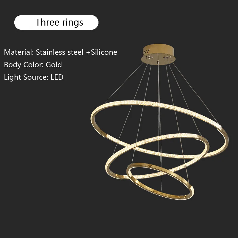 Nordic restaurant chandelier living room lamps modern minimalist home circular hall lamp