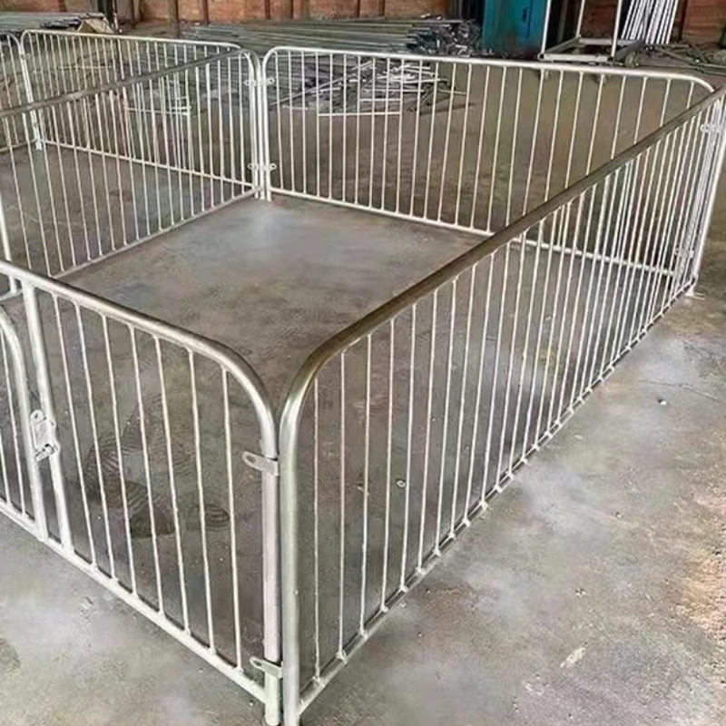 Feeder and Sow Gestation Pen with Limit Bar for Pig Stalls Fattening Animal Cages for Pig House