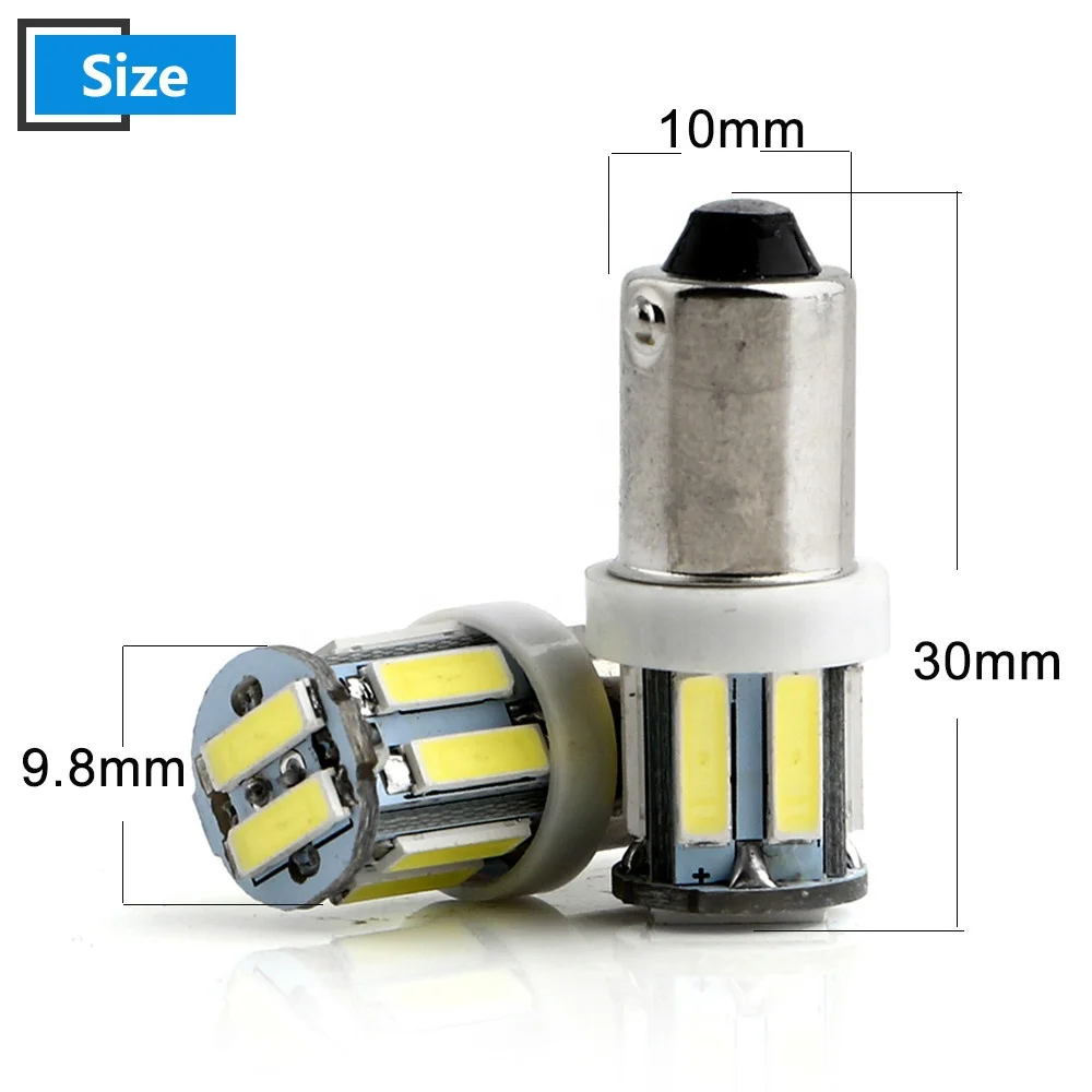 ЛКТ 12V 24V T11 BA9S 7014 10 SMD 250LM светодиодные лампы боковой двери карта индикатор обратного чтения хвост свет Led автомобилей Белый Красный Синий Янтарный