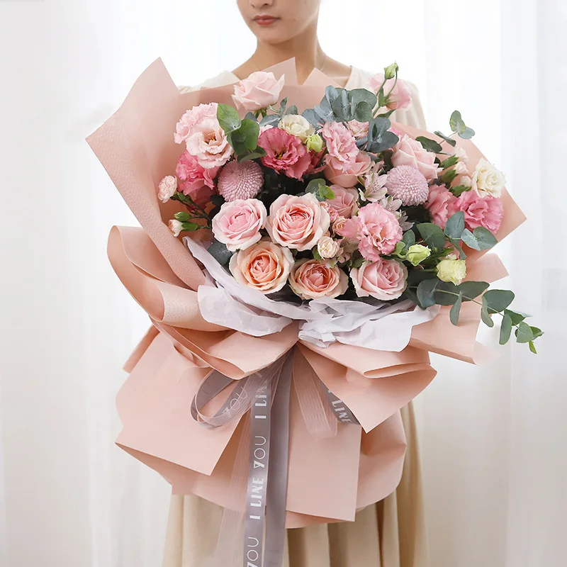 Design Fashional Cheap Recycled Custom Logo Printed Flower Paper Wrapping Flowers Wrapping Papers 2020