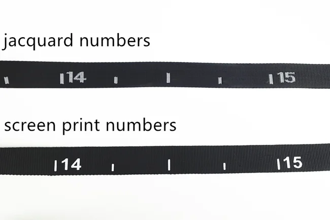 with numbers on straps