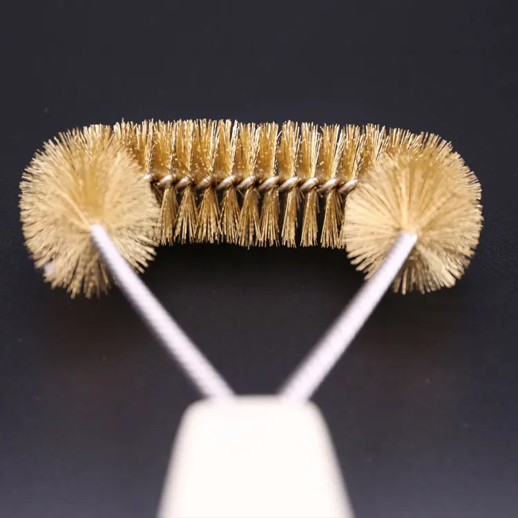 Brass Wire Triangle Barbecue BBQ Wire Mesh grill Cleaning Brush