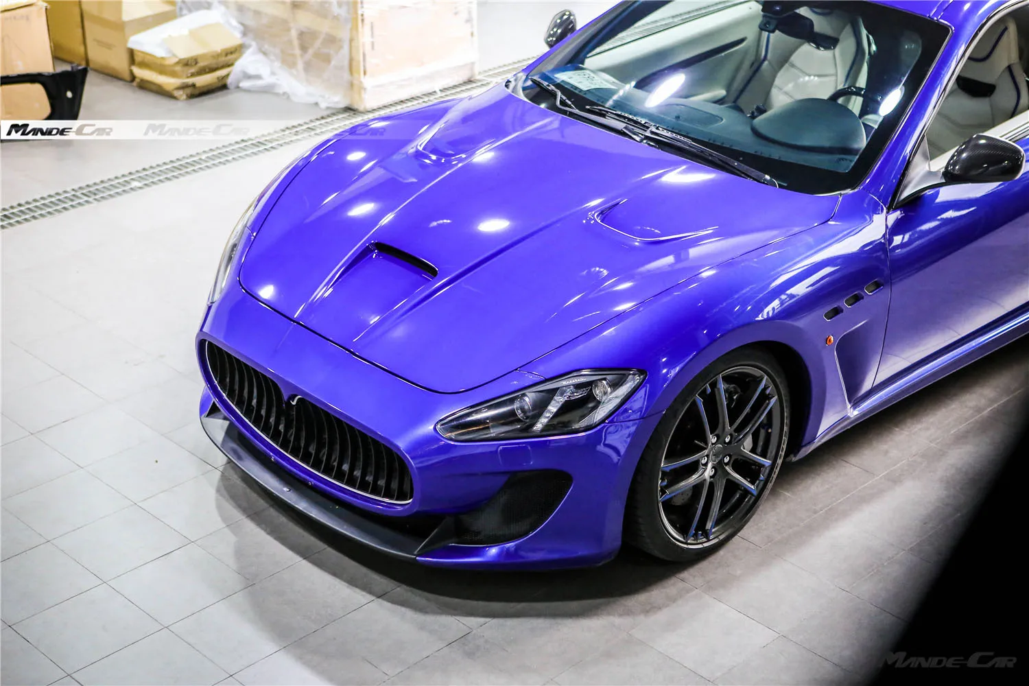 MDK Car Accessories MC Style Carbon Fiber Bonnet Hood for Maserat GranTurismo GranCabrio Body Kits Engine Hoods