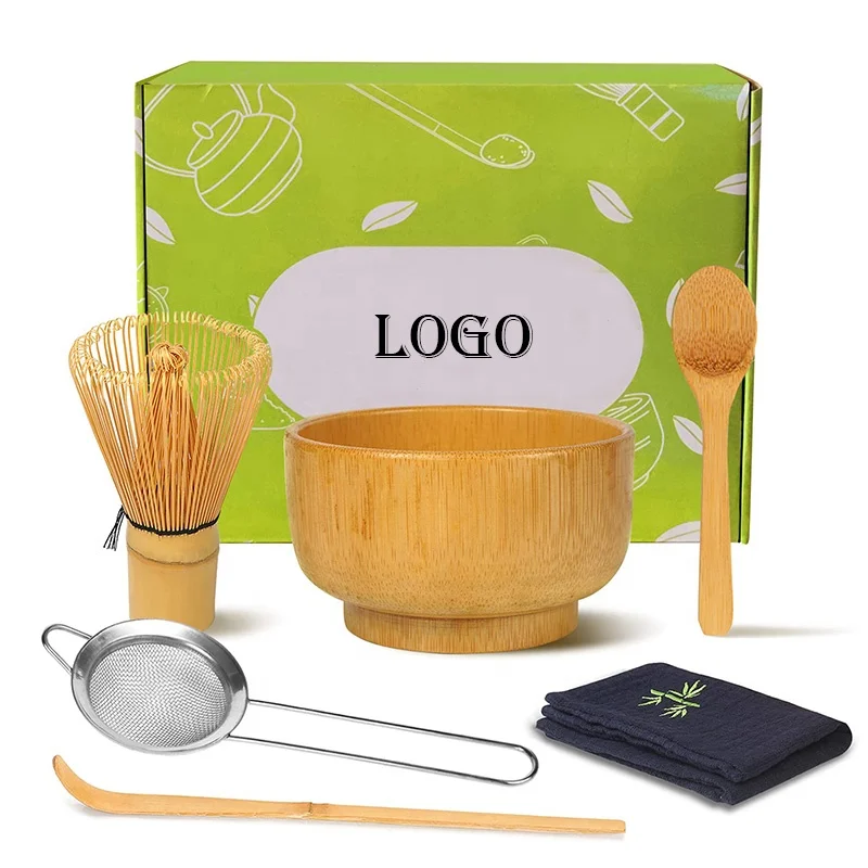 Complete Matcha Ceremony Tea Set Bamboo Matcha Whisk Scoop Stainless Steel Sifter Whisk Holder Japanese Matcha Whisk Tea Set