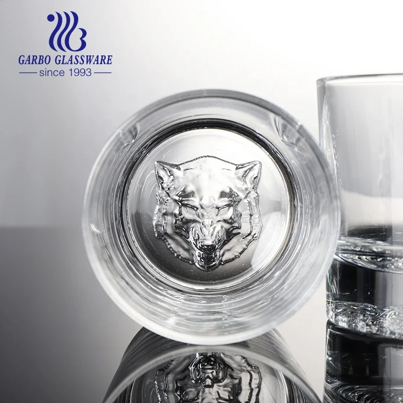 Clear Glass Cup High Quality Best 350ml Volume Gold  Glass Candle Holder With Lid For Home