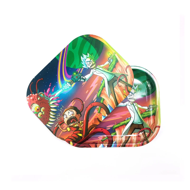 
Design Tobacco Tray 18x14cm Herb Weed Rolling Tin Tray With 3D Magentic Lid 