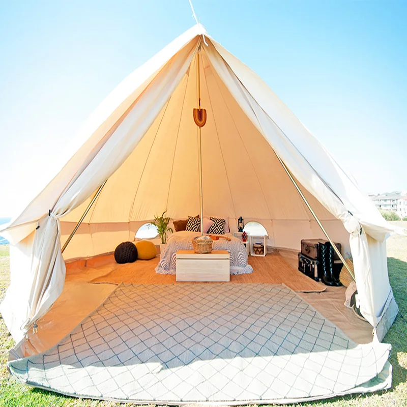 ENJOIN 5m Heavy Duty Outdoor Luxury Cotton Canvas Glamping Bell Tent