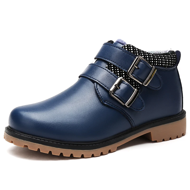Волшебные туфли с пряжкой и ремешком ботинки без подкладки для мальчиков износостойкие с высоким берцем; Сапоги на резиновой подошве, детская обувь