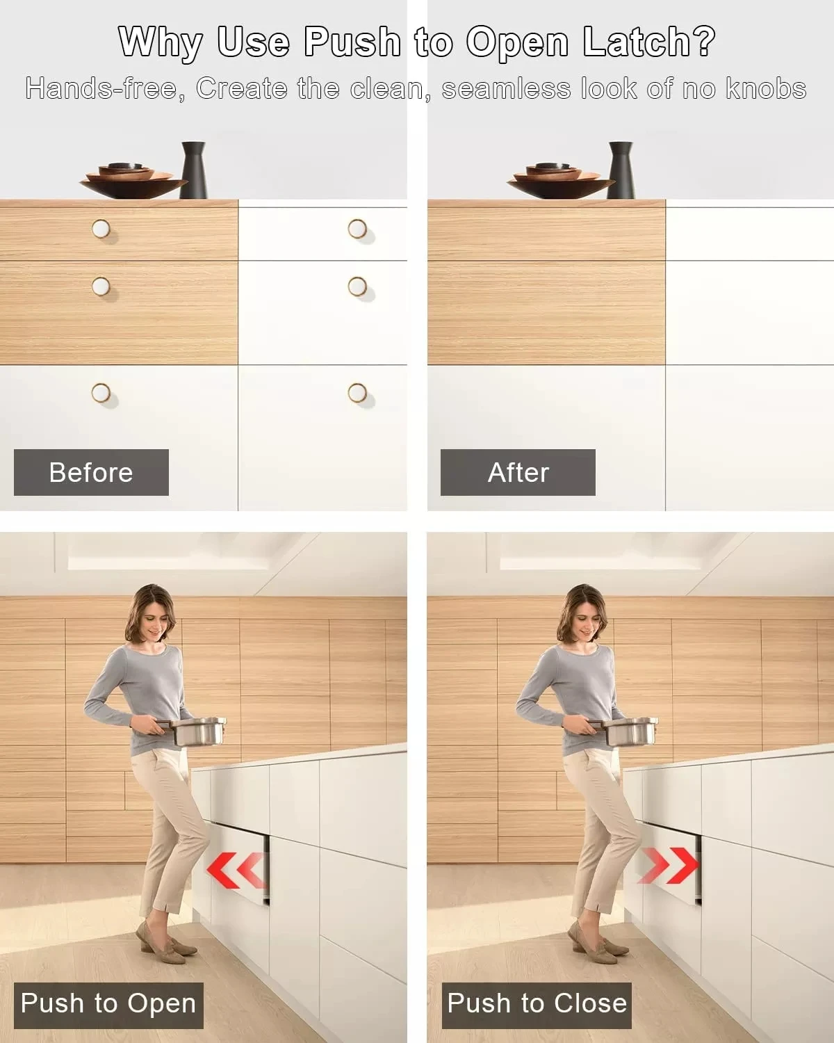 Indoor Drawer Closet Latch Bouncer Self Elastic Closing Cupboard Door Openers Magnetic Latches