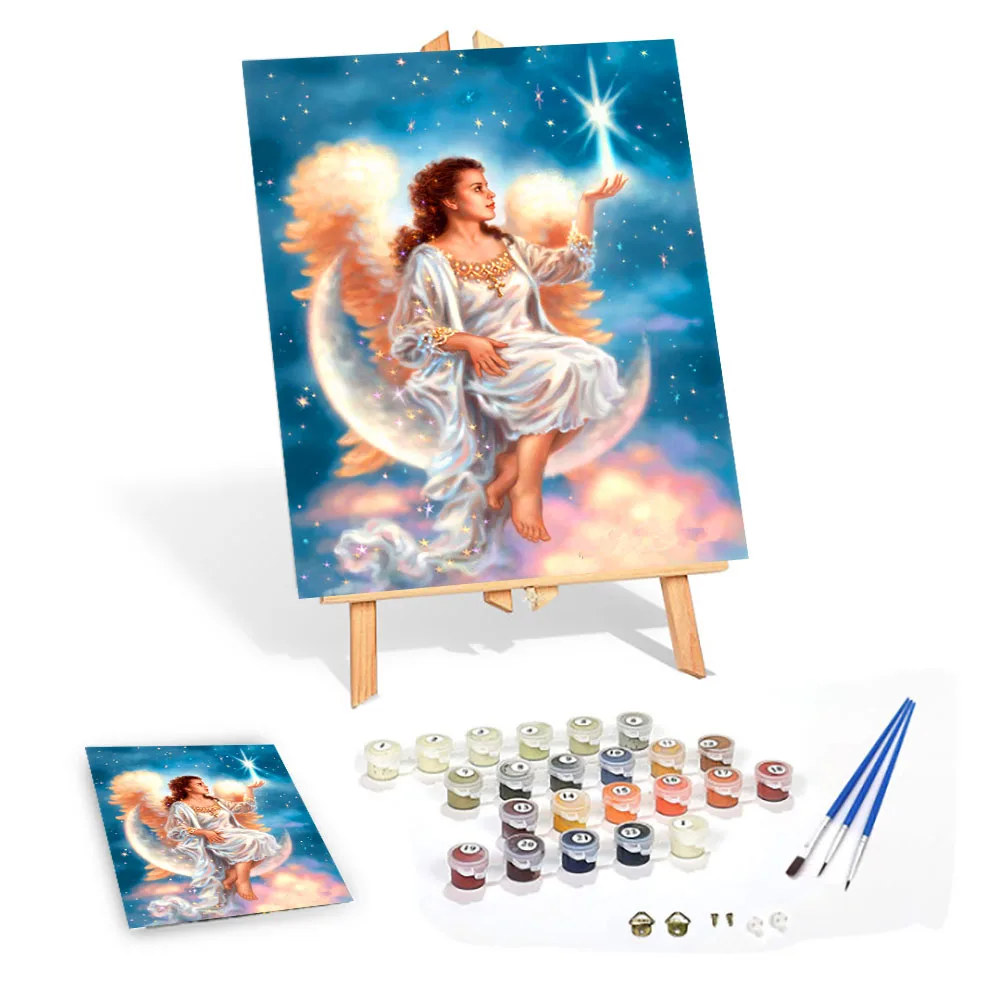 Canvas Wall Art Painting By Numbers Dropshipping Woman Adult Portrait Oil Painting Playful 5D DIY Wall Art