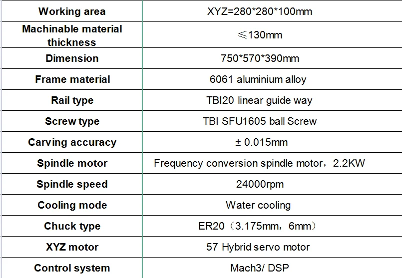 2.2KW three Axis 3030F 220V Router Engraving Machine Router CNC Engraver Machine
