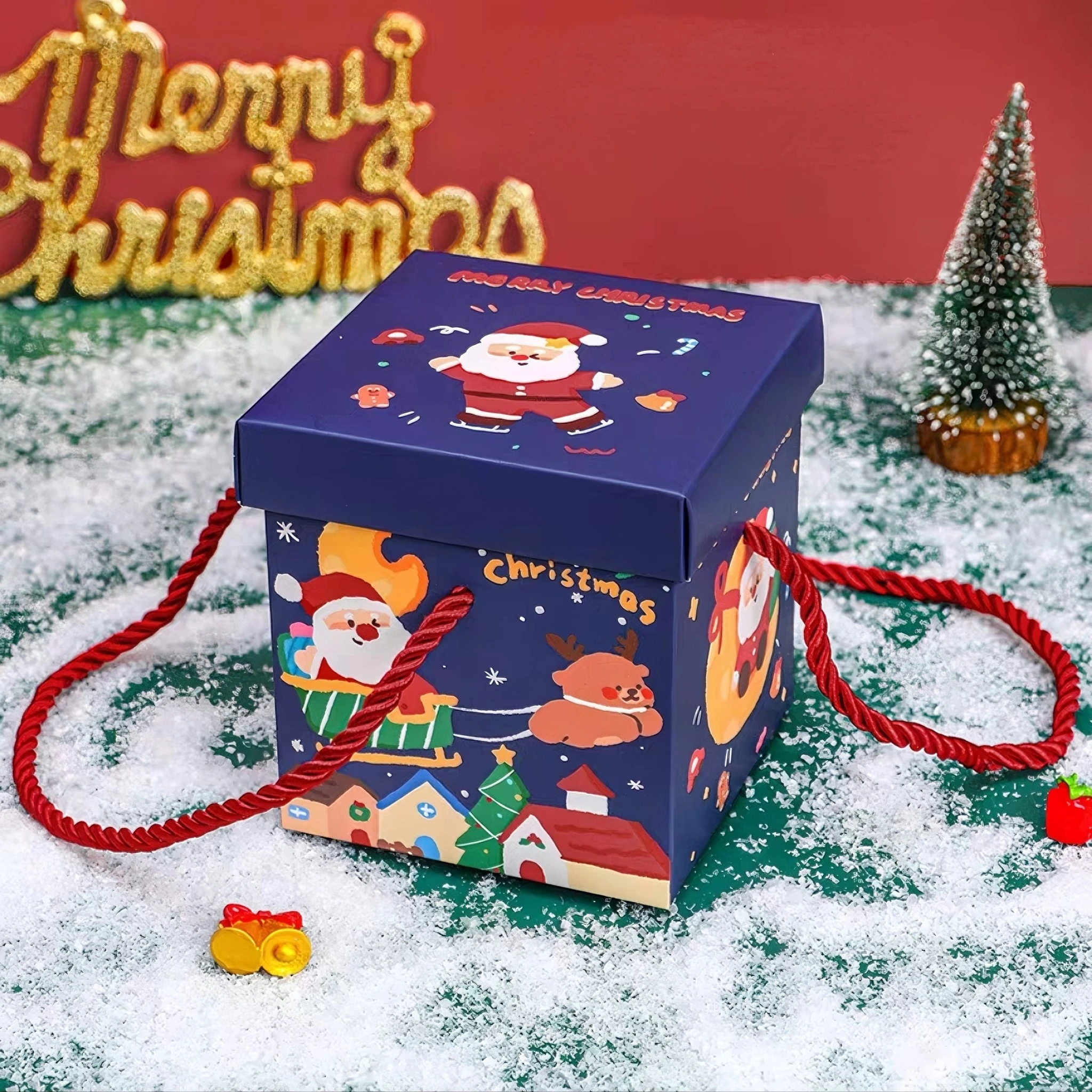 Wholesale High Quality Christmas Animal Design Chocolate Dragee Cookie Flowers Candy Large Gift Boxes For Food