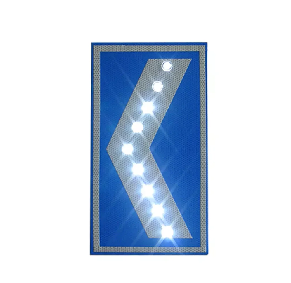 Solar Power Blinking Warning Light Left Turn Only Traffic Sign