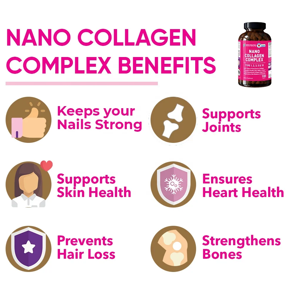 Коллагеновые капсулы для отбеливания кожи с натуральным коллагеном