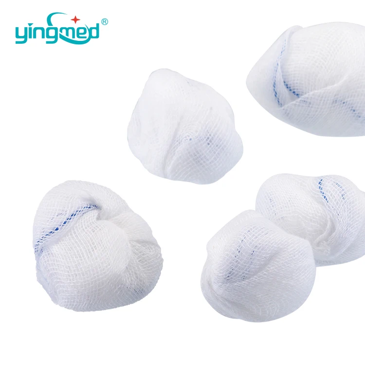 OEM gauze ball surgical sterilized raw cotton balls synthetic dental alcohol cotton balls with high absorbency whiteness