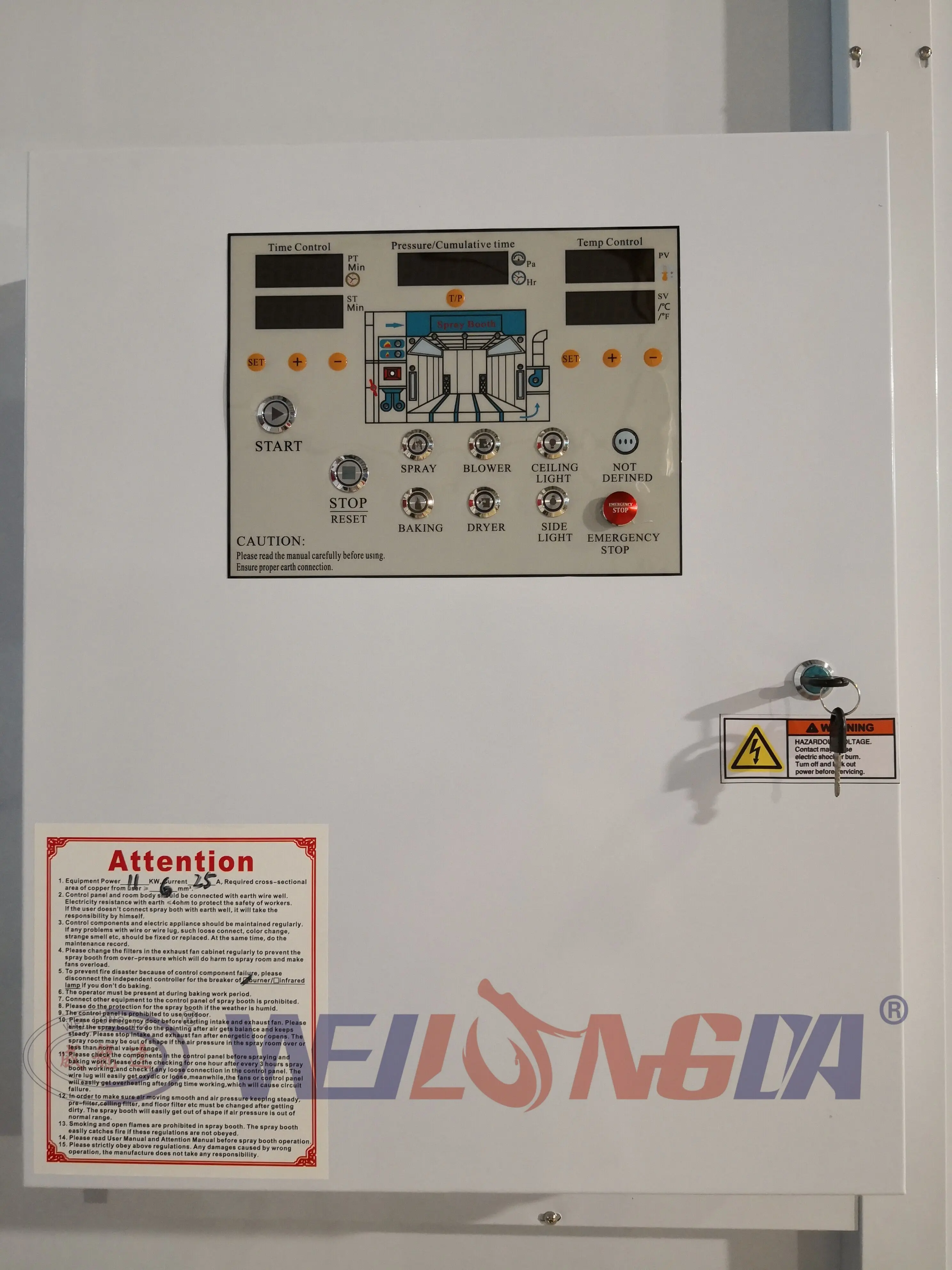 WLD9000 CE approved Car spraying booth with direct drive motor fan