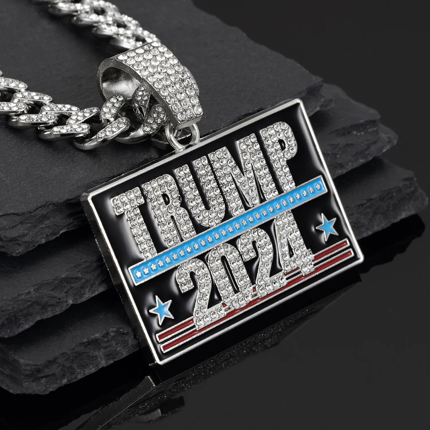 Name Necklace Personalised Gold Plated 2024 HipHop Necklace Stainless Steel Choke Chain Big Pendant Men Jewelry