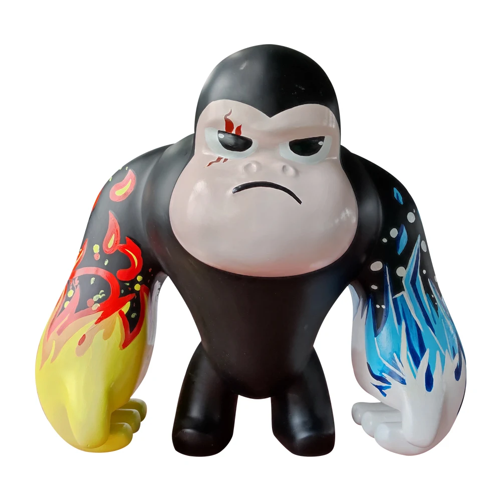 Custom Size Colorful Large Animal Gift Sculpture Modern Gorilla Sculpture Outdoor For Sale