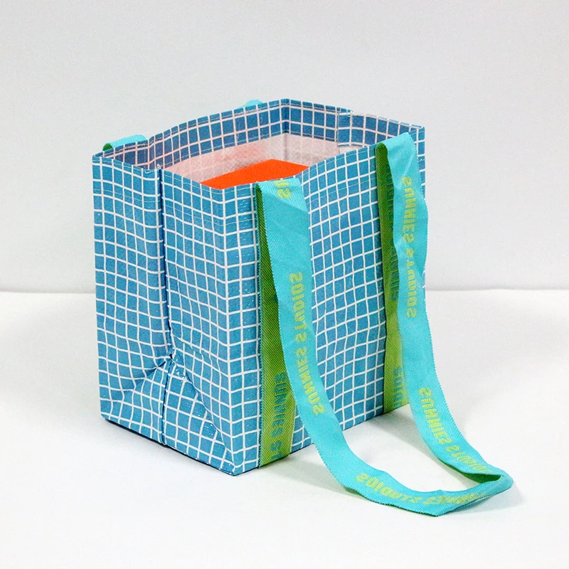 Custom Print Eco Friendly Promotional Reusable Supermarket, Grocery Carry Fabric Woven Shopping Tote Bags/