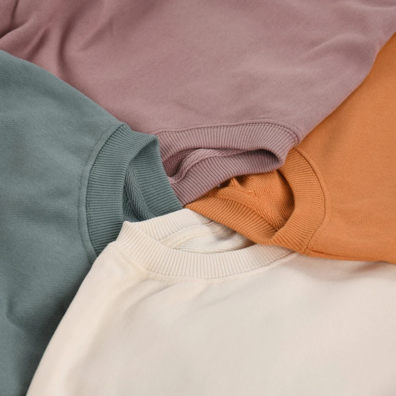 Custom Graphic Low MOQ 450gsm Cotton Fashion Off Shoulder Oversized Unisex Crewneck Pullover Sweatshirt