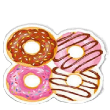  Cartoon Doughnut Desserts Pattern Resin Planar Flat Back For Refrigerator