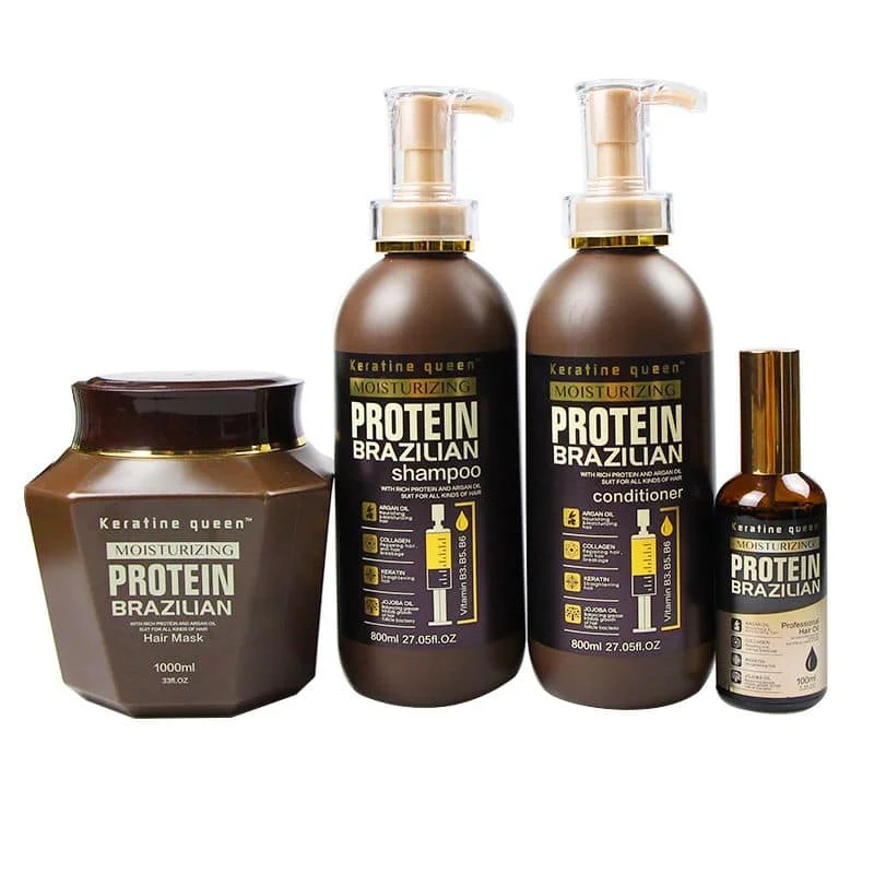 Сияющий для здоровых волос шампунь для волос с кератином и маслом для волос шампунь и кондиционер для волос