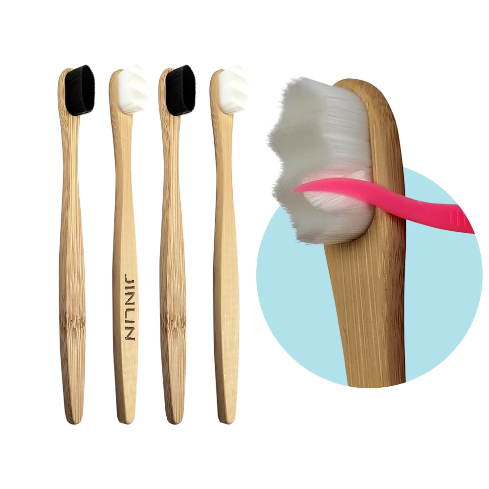 Best Eco Friendly Reusable Hotel Travel Ergonomic Soft Biodegradable Organic Charcoal Bamboo Case Bamboo Toothbrush with Logo