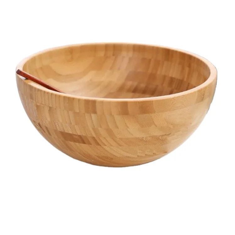 Organic Teak Wood Kitchen Necessary Ramen Serving Mixing Salad Fruit Dough Rice Sauce Kids Bowls