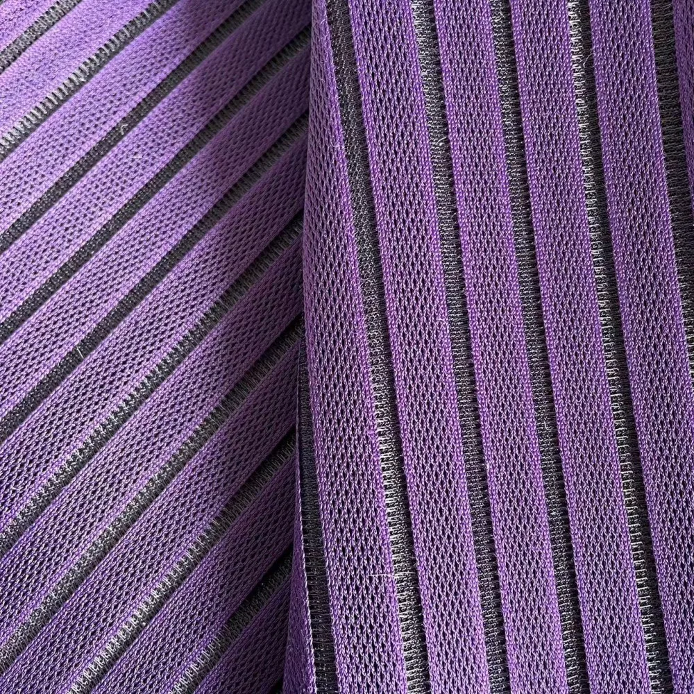 Recycled China Suppliers Polyester Stripe 3D Air Spacer Mesh Fabric For Outdoor Beach Chair